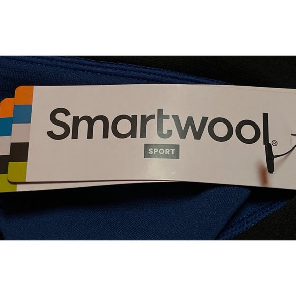 Smartwool Women's Merino Sport Fleece Colorblock Legging Blue Black 26" x 27" - Picture 7 of 9